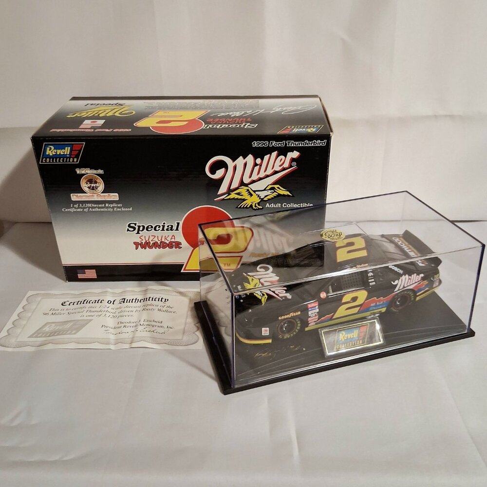 1996 Rusty Wallace #2 Miller Ford Thunderbird 1 Of 3,120 1:24 Scale Diecast Car